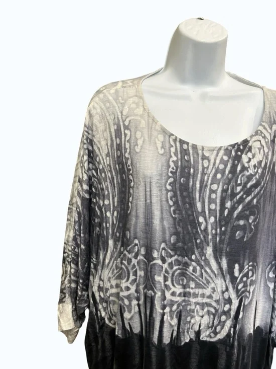 Tribal Jeans Paisley Burnout Ombré Dolman Top Size L - Picture 3 of 6